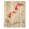 Designart - Vintage Gold Fishes - Nautical & Coastal Print on Natural Pine Wood